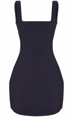 Stretch Woven Square Neck Sleeveless Bodycon Dress-PrettyLittleThing Sale