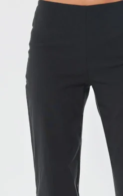 Outlet PrettyLittleThing Stretched Woven Straight Leg Pants Black