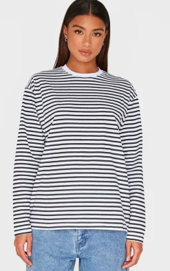 PrettyLittleThing T-Shirts*Stripey Oversized T Shirt