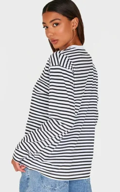 PrettyLittleThing T-Shirts*Stripey Oversized T Shirt