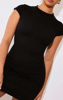 PrettyLittleThing Snatched*Structured Snatched Rib Cap Sleeve Bodycon Dress