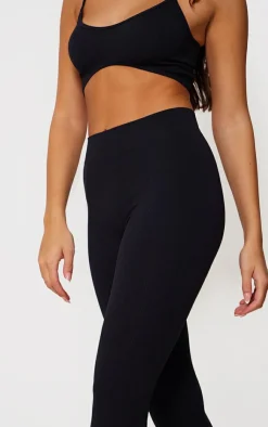 PrettyLittleThing Snatched*Structured Snatched Rib Cuffed Detail Leggings