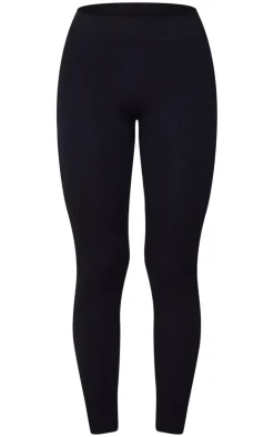 PrettyLittleThing Snatched*Structured Snatched Rib Cuffed Detail Leggings
