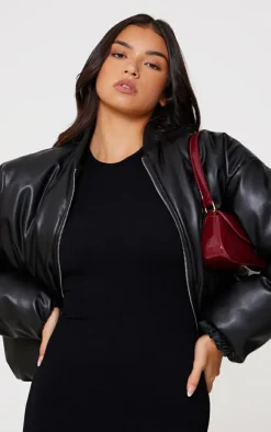 PrettyLittleThing Snatched*Structured Snatched Rib Racer Neck Midaxi Dress