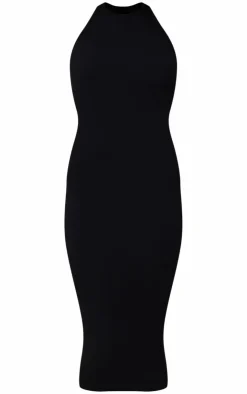 PrettyLittleThing Snatched*Structured Snatched Rib Racer Neck Midaxi Dress