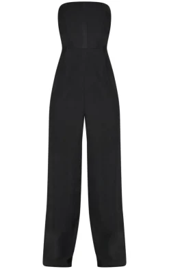 PrettyLittleThing Christmas Day Outfits*Structured Woven Bandeau Boned Detailed Jumpsuit