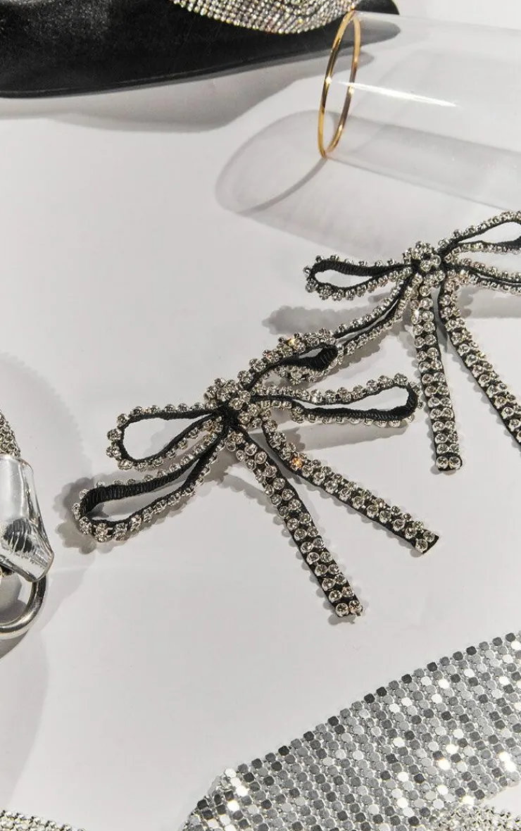 PrettyLittleThing Statement Earrings*Studded Bow Statement Earrings