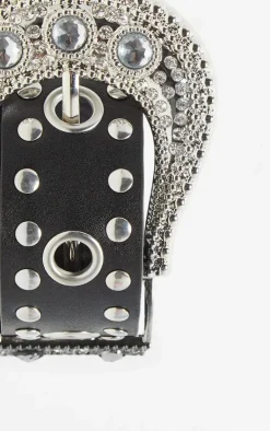PrettyLittleThing Black Belts*Studded Western Style Belt