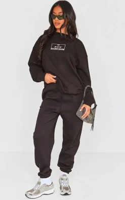 Black Studio Mode Embroidered Sweatshirt