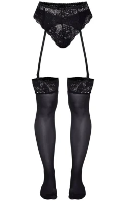 PrettyLittleThing Christmas Shop*Suspender, Hold Up Stocking & Panties Set