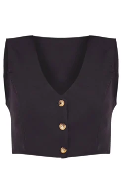 PrettyLittleThing Sleeveless Tops*Tailored Extreme Crop Vest