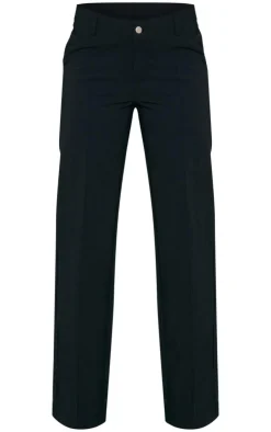 Sale PrettyLittleThing Tailored Woven Straight Leg Seamed Detail Pants Black
