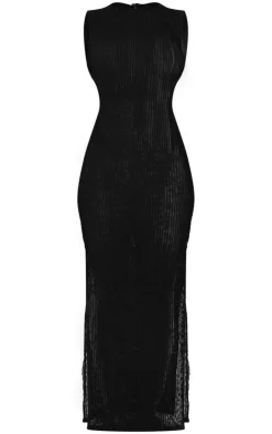 Texture Extreme Back Cut Out Maxi Dress-PrettyLittleThing Outlet