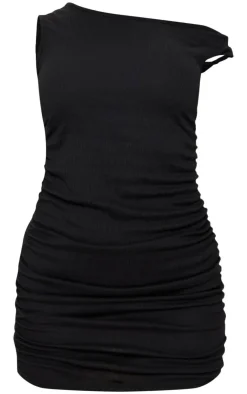 Textured Boat Neck Sleeveless Bodycon Dress-PrettyLittleThing Discount