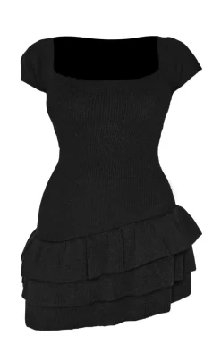Textured Knit Rara Mini Dress-PrettyLittleThing Clearance