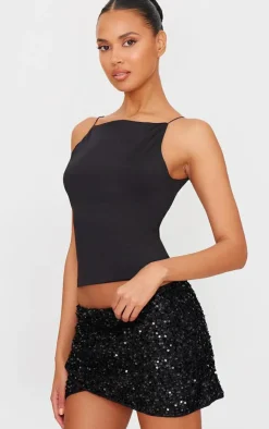 Textured Sequin Mini Skirt-PrettyLittleThing Online