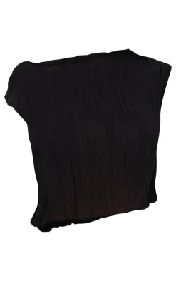 PrettyLittleThing Sleeveless Tops*Textured Sheer Crew Neck Sleeveless Top