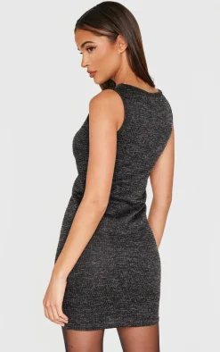 Textured Sleeveless Bodycon Dress-PrettyLittleThing Online