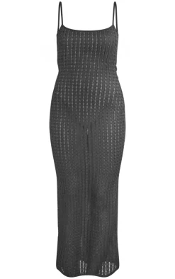 Textured Strappy Maxi Dress-PrettyLittleThing Hot