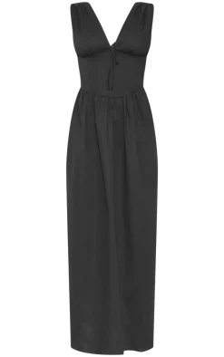 Tie Detail Corset Maxi Dress-PrettyLittleThing Sale