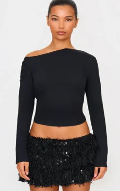 PrettyLittleThing Christmas Party Outfits*Tinsel Velvet Rara Mini Skort