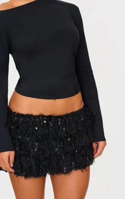 PrettyLittleThing Christmas Party Outfits*Tinsel Velvet Rara Mini Skort