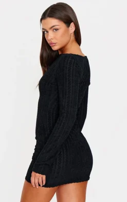 Towel Boat Neck Bodycon Dress-PrettyLittleThing Clearance