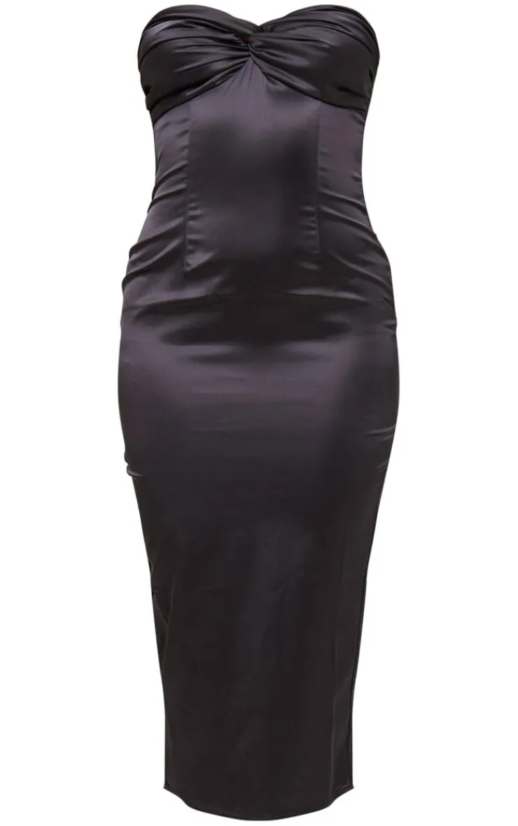 Twist Knot Detail Midi Dress-PrettyLittleThing New