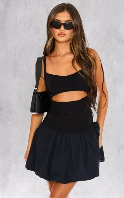 Underbust Cut Out Puffball Mini Dress-PrettyLittleThing Best