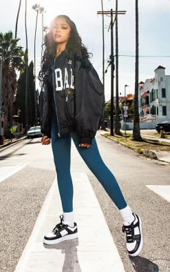 PrettyLittleThing Bomber Jackets*Utility Pocket Graphic Front Bomber Jacket