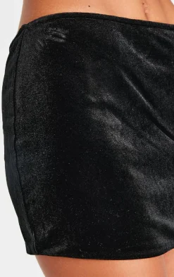 Best PrettyLittleThing Velvet Mini Skirt Black