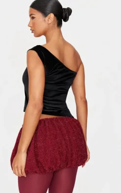 Velvet Asymmetric Long Top-PrettyLittleThing Best