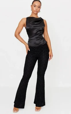 PrettyLittleThing Christmas Day Outfits*Velvet Lace Flare Leg Pants