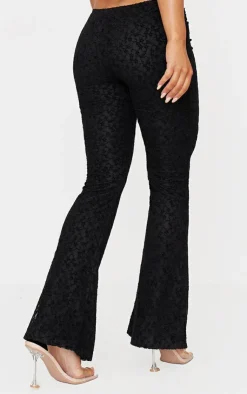 PrettyLittleThing Christmas Day Outfits*Velvet Lace Flare Leg Pants