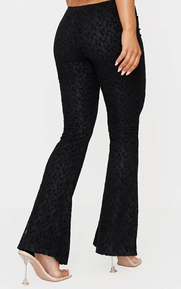 PrettyLittleThing Christmas Day Outfits*Velvet Lace Flare Leg Pants
