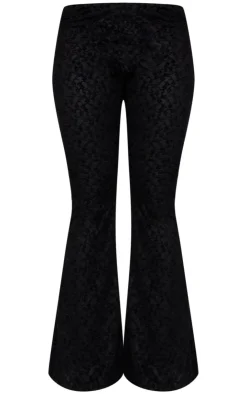 PrettyLittleThing Christmas Day Outfits*Velvet Lace Flare Leg Pants