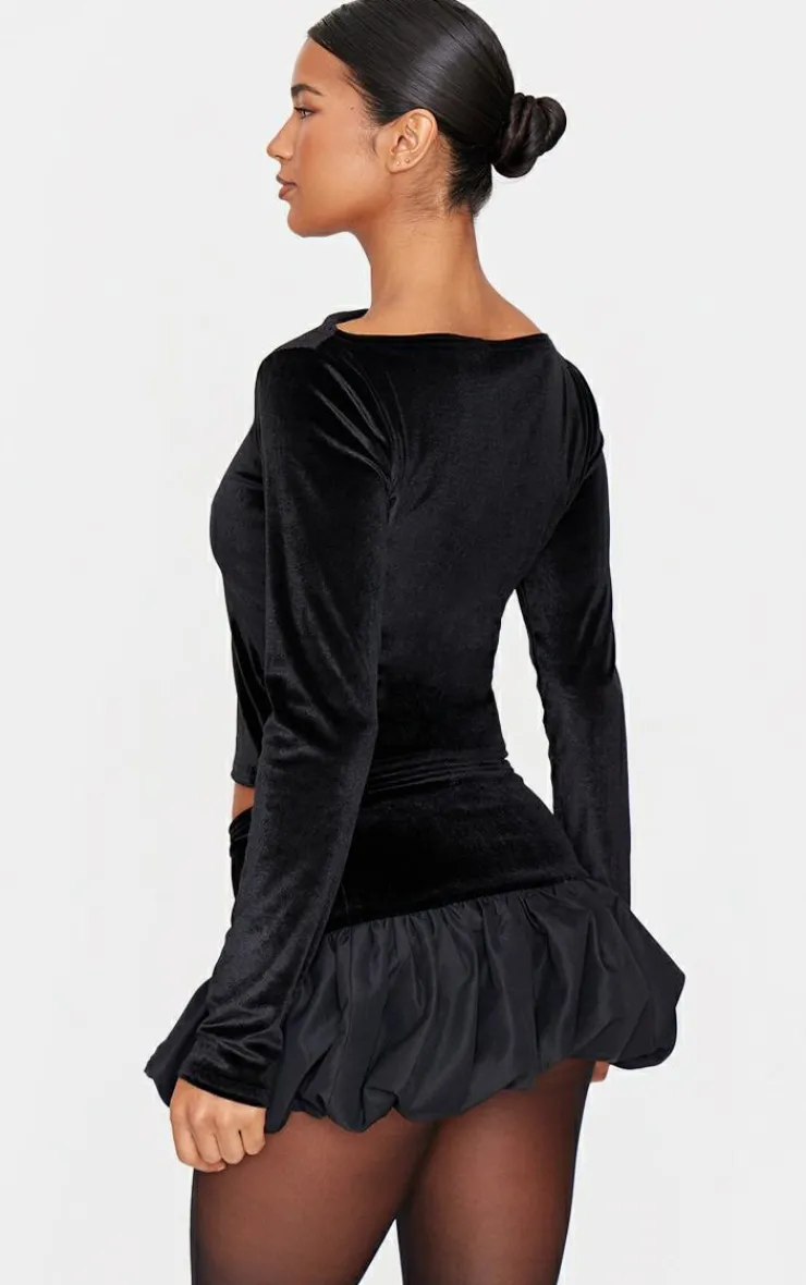 PrettyLittleThing Christmas Day Outfits*Velvet Long Sleeve Boatneck