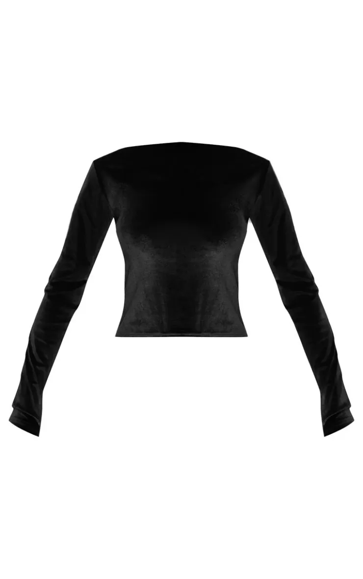 PrettyLittleThing Christmas Day Outfits*Velvet Long Sleeve Boatneck