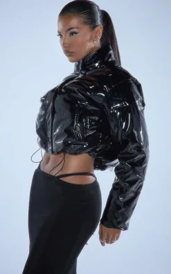 PrettyLittleThing Puffer Jackets*Vinyl Bubble Puffer Jacket
