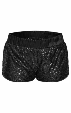 Waistband Detail Sequin Mini Shorts-PrettyLittleThing Sale