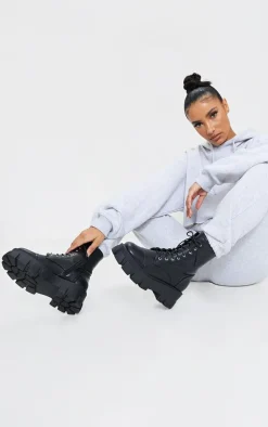 PrettyLittleThing Wide Fit Boots*Wide Fit Lace Up Extreme Chunky Combat Boots