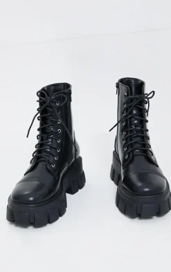 PrettyLittleThing Wide Fit Boots*Wide Fit Lace Up Extreme Chunky Combat Boots