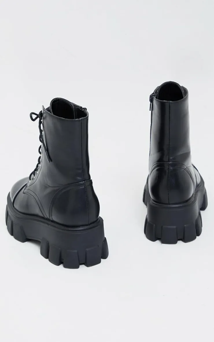 PrettyLittleThing Wide Fit Boots*Wide Fit Lace Up Extreme Chunky Combat Boots