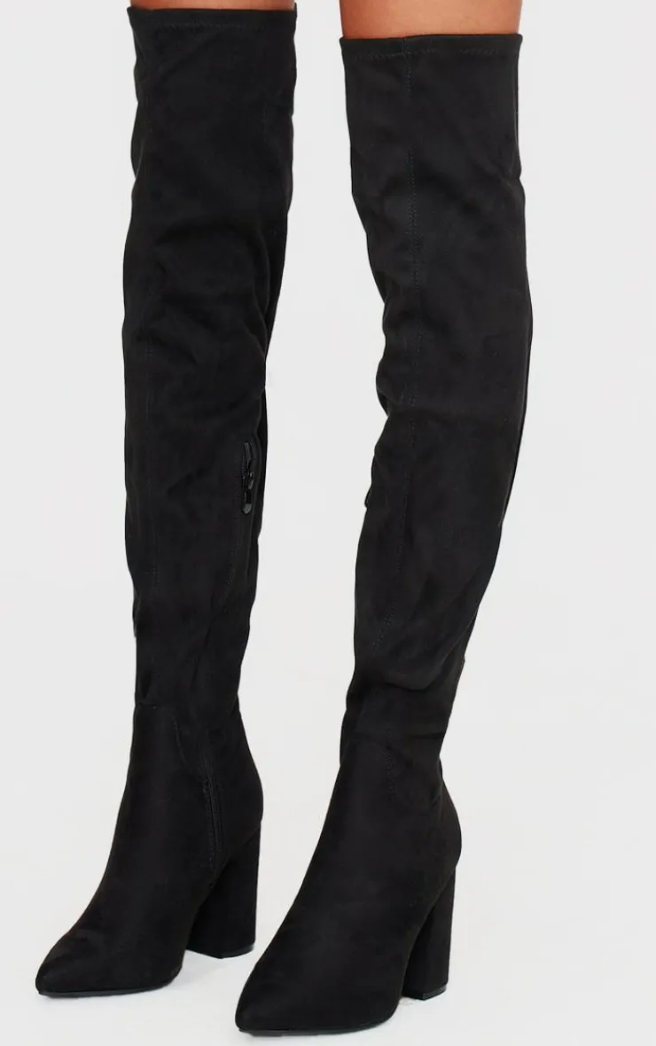 PrettyLittleThing Wide Fit Boots*Wide Fit Point Toe Over The Knee Boots