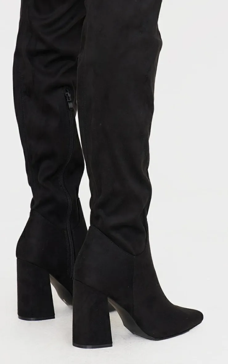 PrettyLittleThing Wide Fit Boots*Wide Fit Point Toe Over The Knee Boots