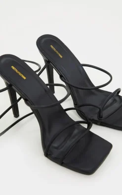 PrettyLittleThing Wide Fit Heels*Wide Fit Tube Strappy Laces Up High Heels