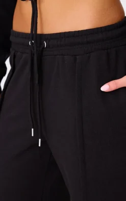 Outlet PrettyLittleThing Wide Leg Drawstring Sweatpants Black