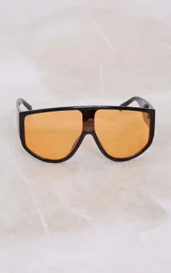 PrettyLittleThing Visor Sunglasses*Black With Lens Oversized Visor Sunglasses