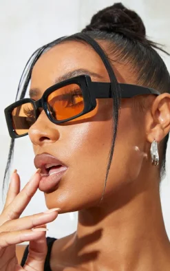 PrettyLittleThing Square Sunglasses*With Orange Lens Square Frame Sunglasses