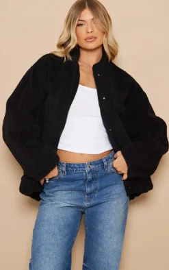 PrettyLittleThing Wool Coats*Wool Look Oversized Jacket